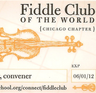 Fiddle Club member card (partial view)