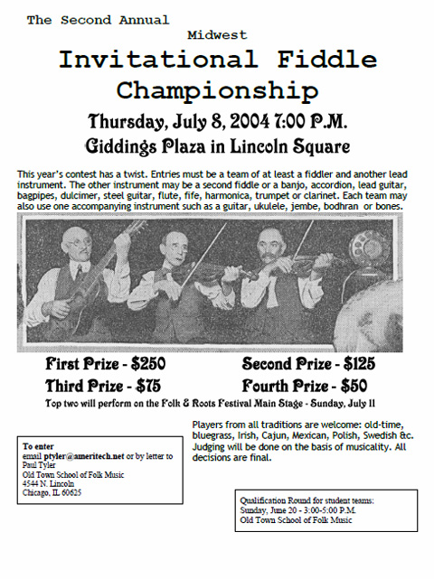 Midwest Fiddle Championship flyer