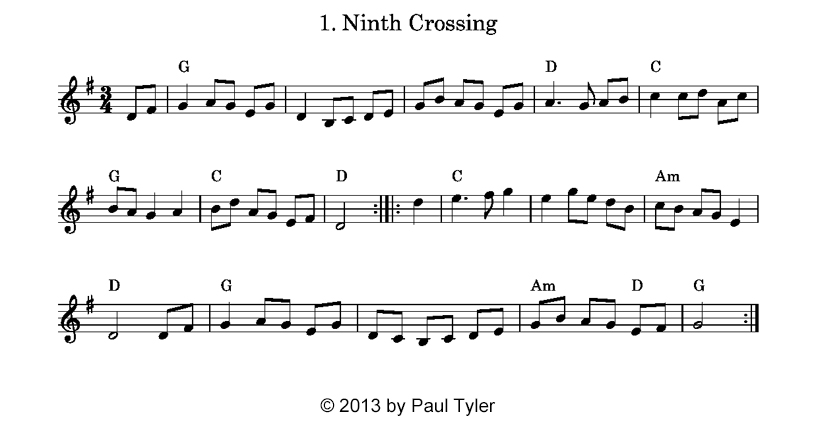 Ninth Crossing composed by Paul Tyler, 2013